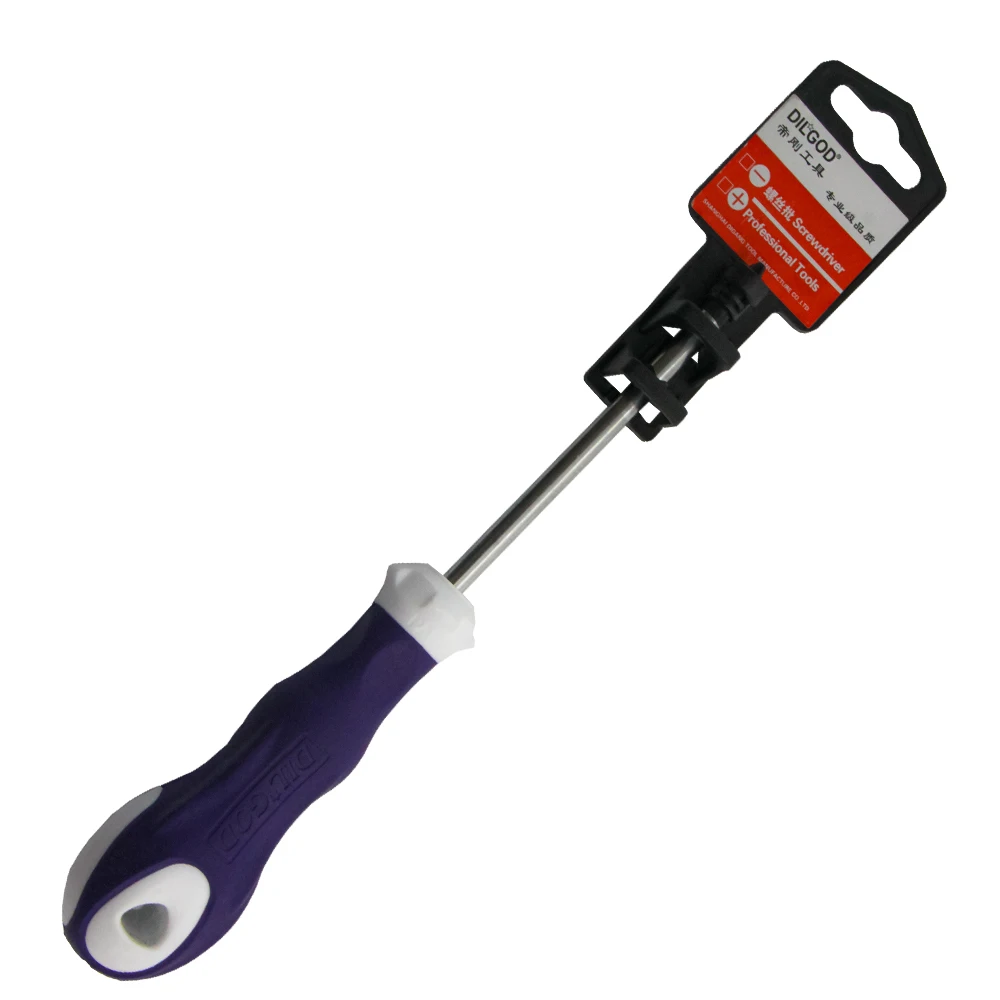 DILGOD High Quality Screwdriver  Magnetizer Ring Removable Bit Rubber Handle CRV Steel Screwdriver Set Hand Toolsl