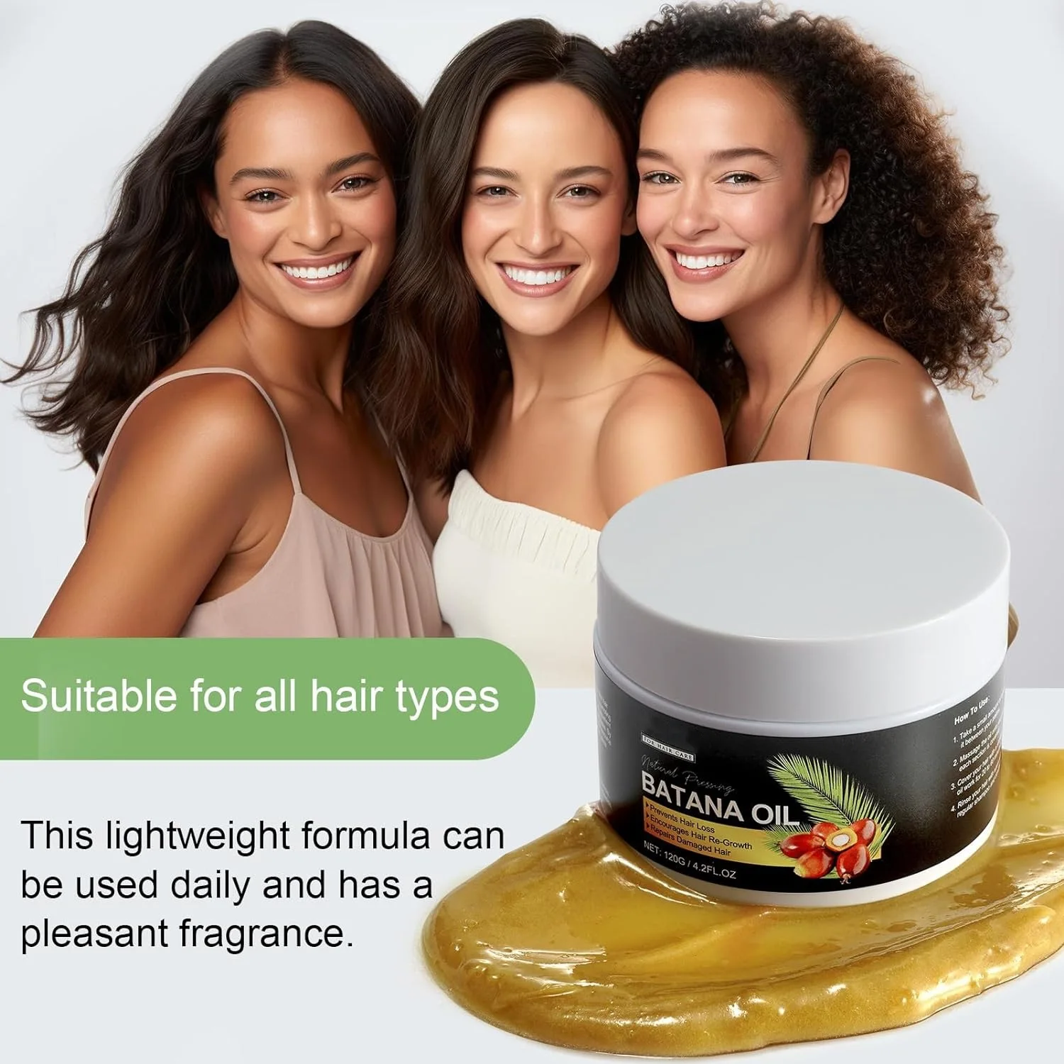 Wholesale 100% Batana Oil Organic Hair Strenghtening Growth Oil Cream Unrefined Pure Batana Oil from Honduras