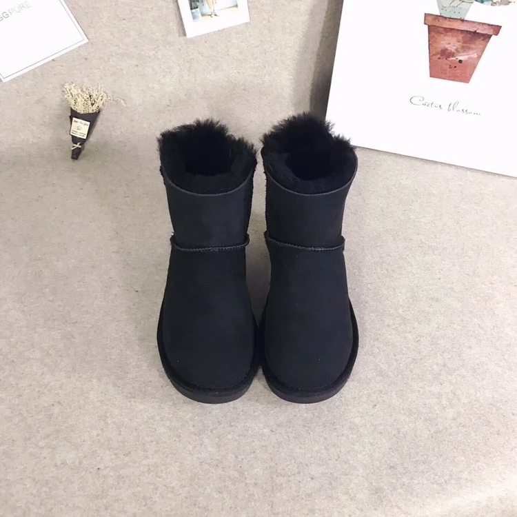 
New Design Professional Cute Rabbit Fur Kids Cheap Comfortable Colorful Anti-slip Snow Boots For Girls 