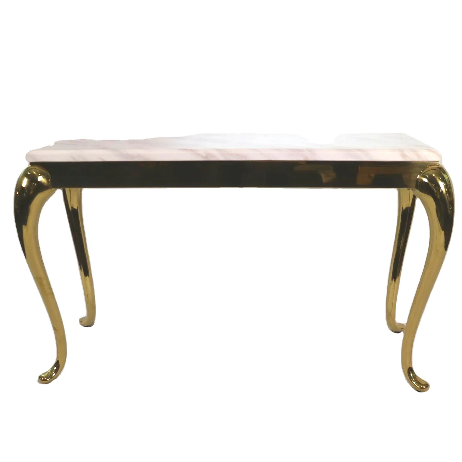 Long Open Shelf For Living Room Sofa Side Accent Console Table  Metal Frame For Entryway