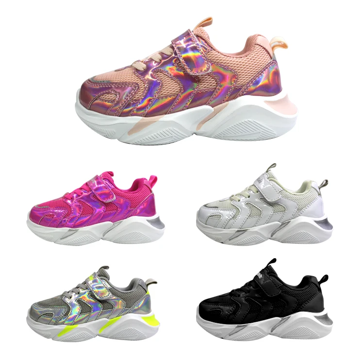 
OEM greatshoe Latest designs white teenage girl breathe light fabric kids sport running shoes 