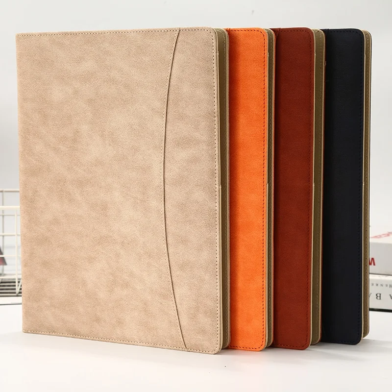 
best price custom printing business leather notebooks with pen and calculator 