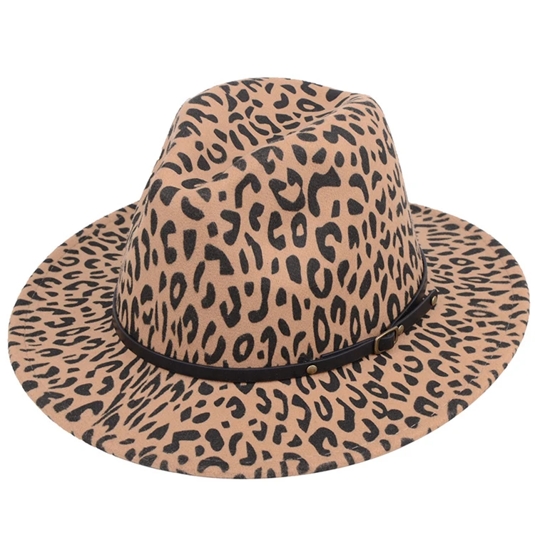M1038-stylish леопардовые зимние Нью-Йорка шляпы для женщин фетровая шляпка шерстяная Стильная шляпа с Широкими Полями Фетровая в стиле джаз мужчин предварительно окрашенная оцинкованная сталь) низкой ценой