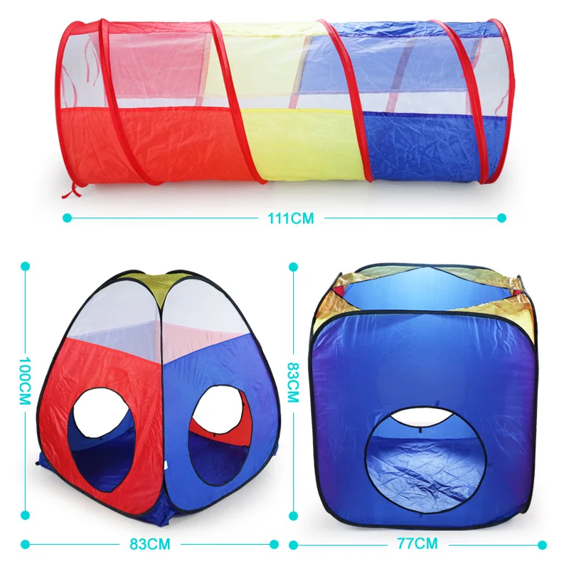 High Quality Children and for infants Ball Pit and Play Crawl Tunnel With Toddler Jungle Gym Rocket Style Play Tent