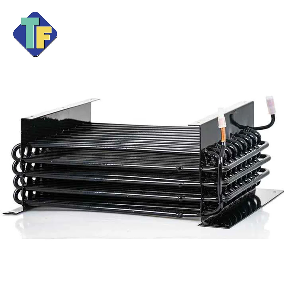 Wholesale Refrigeration Compressor Parts Copper Evaporative Louvered Spiral Fin Type Condenser Coil