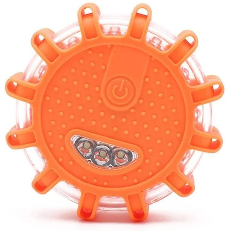  Waterproof Bicycle Warning Light Flare Emergency Road Disc Safety Flashing Roadside Beacon Tool
