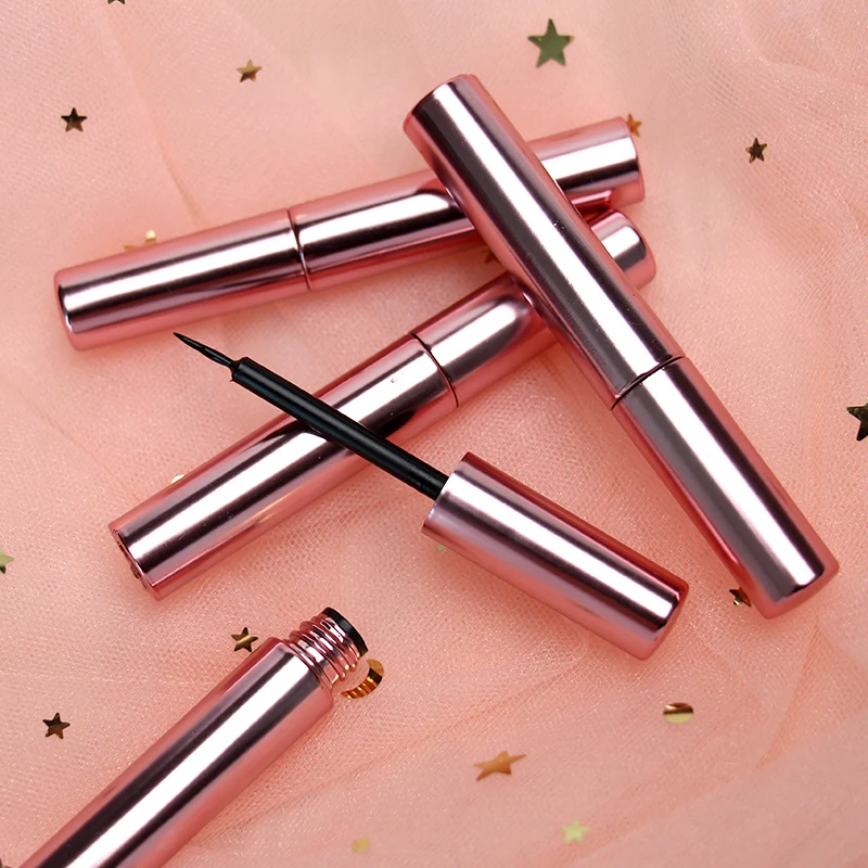 new OEM rose gold magnetic waterproof clear adhesive lashglue eyeliner pen