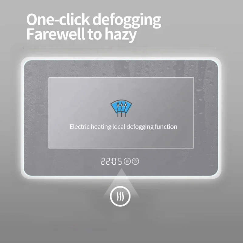 Yishare Hotel Wall Frameless Bath Mirror Decor With Led Light 3d Magic Beauty Salon Mirrors