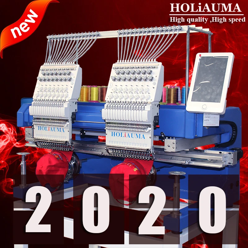  HO1502H 1200spm 400*500 мм шляпа футболка плоская 3d логотип 15 видов цветов 2 компьютеризированная вышивальная машина для