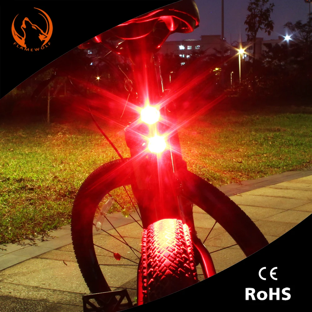 Hannuo Led Safe Bicycle Lamp Charging Device The Most Popular Product Rear Tail Lamp Other Bicycle Accessories