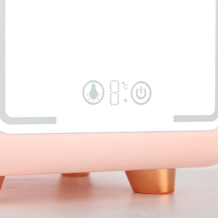 Home Mini 12v Cosmetic Cooler Fridge 7l Beauty Small Skincare Fridge Makeup Portable Refrigerator Mini Frigo With Mirror