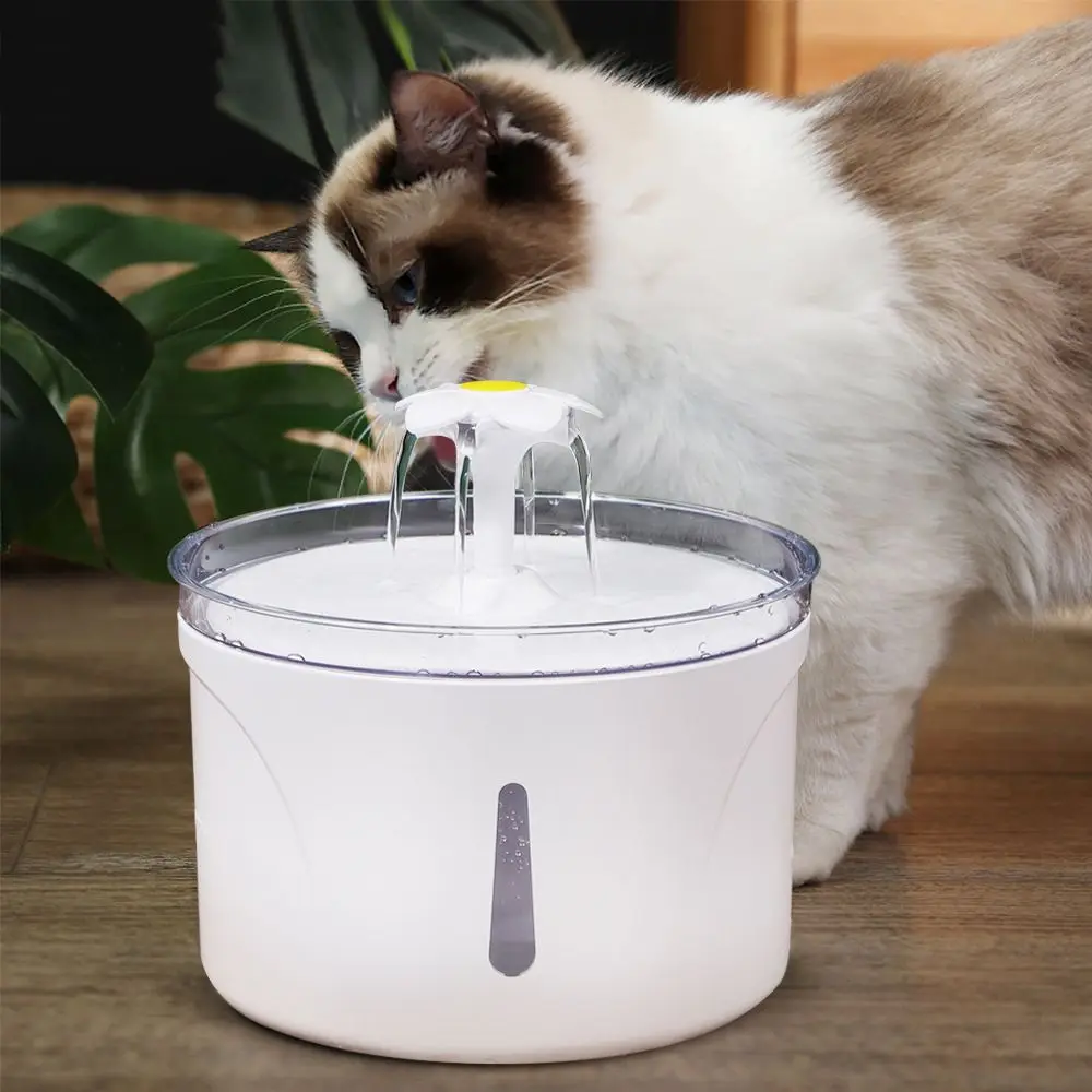 PC Circulating Flow Silent Dog Cat Pet Feeder Fountain Auto Smart Water Dispenser Filter Fountain For Pet Accessories