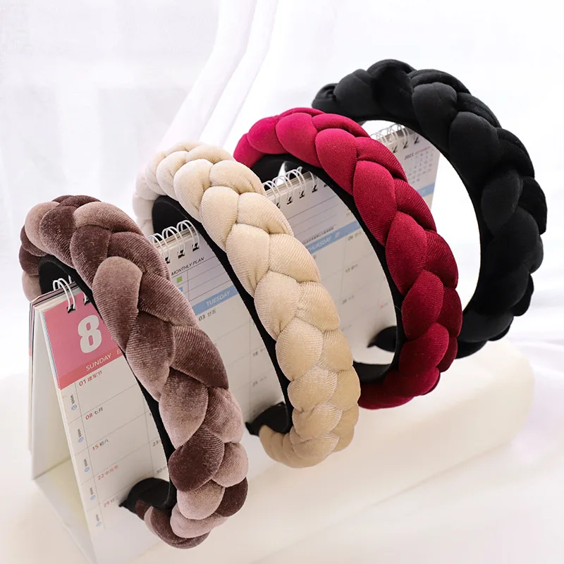American Style Winter Headbands for Women Twist Braid Headband Elegant Hair Accessories Hairbands Party Gifts ODM OEM