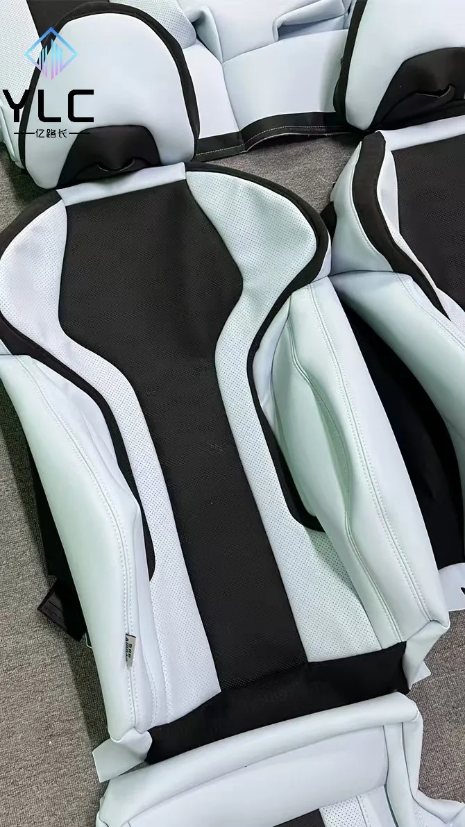 Factory direct sale beige luxury full set leather car cover seat cover suitable for BMW 3 series 2018 front row upgrade M3