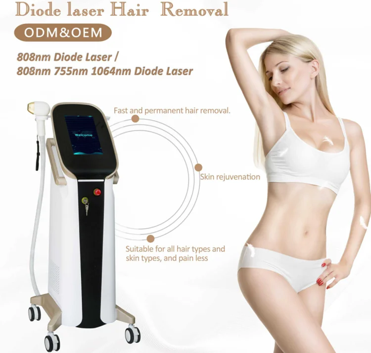 New Arrival! Touch Screen Diode Laser Triple Wavelength 755 808 1064 Diode Laser Hair Removal Machine Price