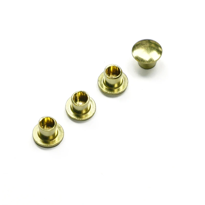 Factory Hot Sales Brass Round Head Semi Tubular Rivets For Fastening Knife Handles