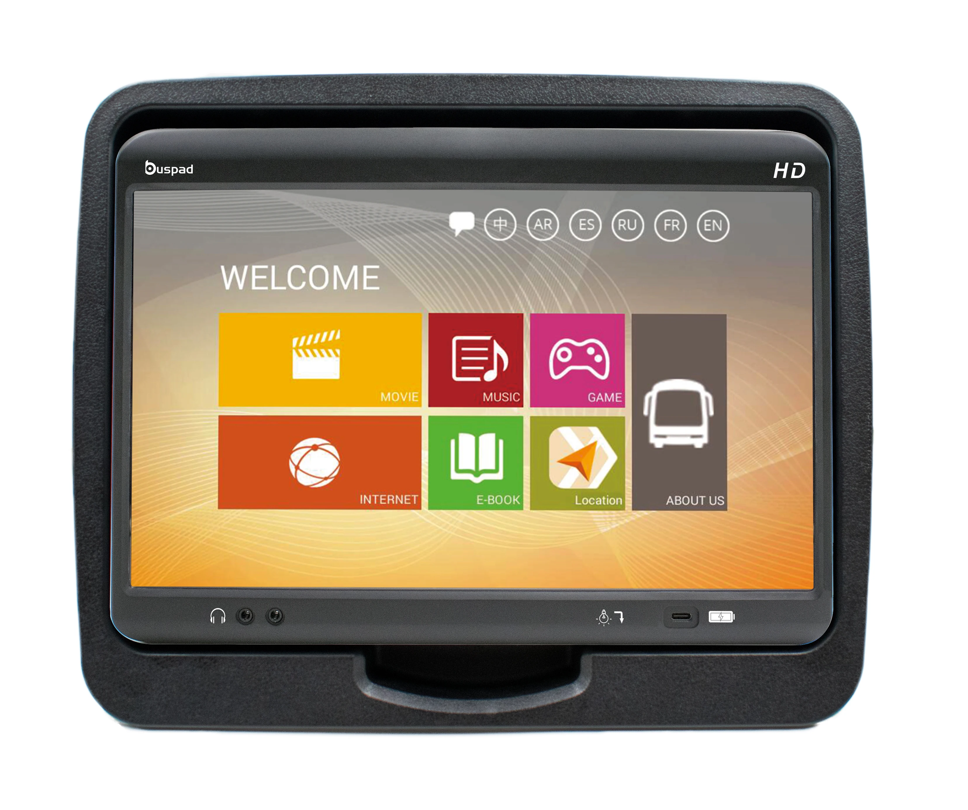 LTIME customized 13 inch tablet WiFi wireless VOD system for auto bus train cruise Buspad brand