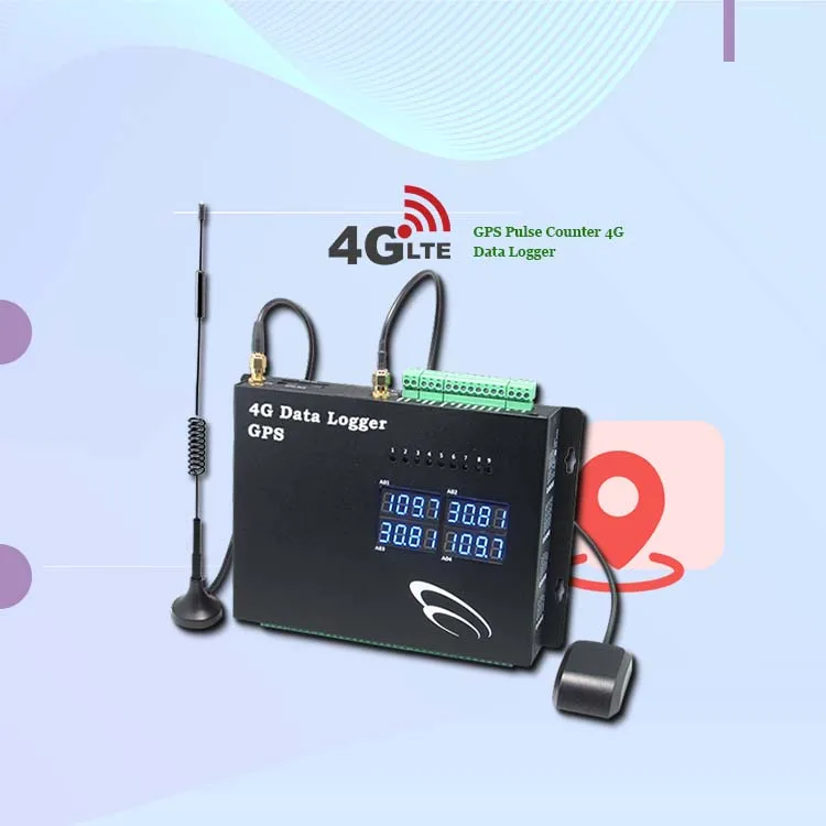 Pulse Counter GPRS temperature instruments data logger gps tracking device 4g gps tracker