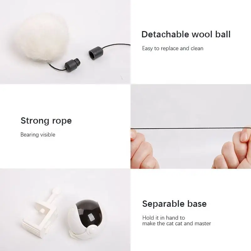 Amazon New Automatic Lift Smart Teaser Stick Electric Scratching Ball Interactive Cat Toy