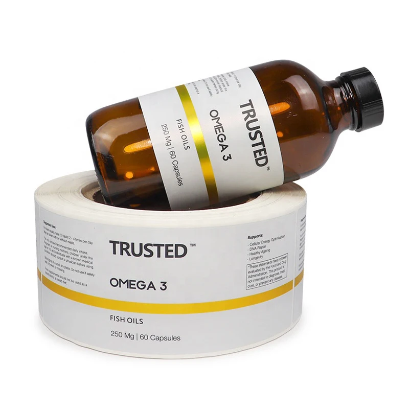 Customized Size 3Ml Bottle Or Jar For Medicine With Label Medical Bottle Tablets Pills Labeler Pharmaceutical Vial Labels