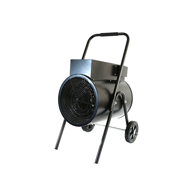 30kw Black Stainless Industrial Portable Overheat Protection Electric Poultry Brooder electric heater and fan With Wheels