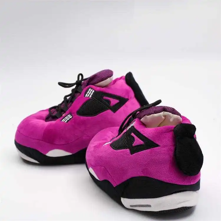 Wholesale Fashion Popular Designer Teenager Adult Indoor Fur Furry House Shoes Winter Warm Home Plush Sneaker Slippers
