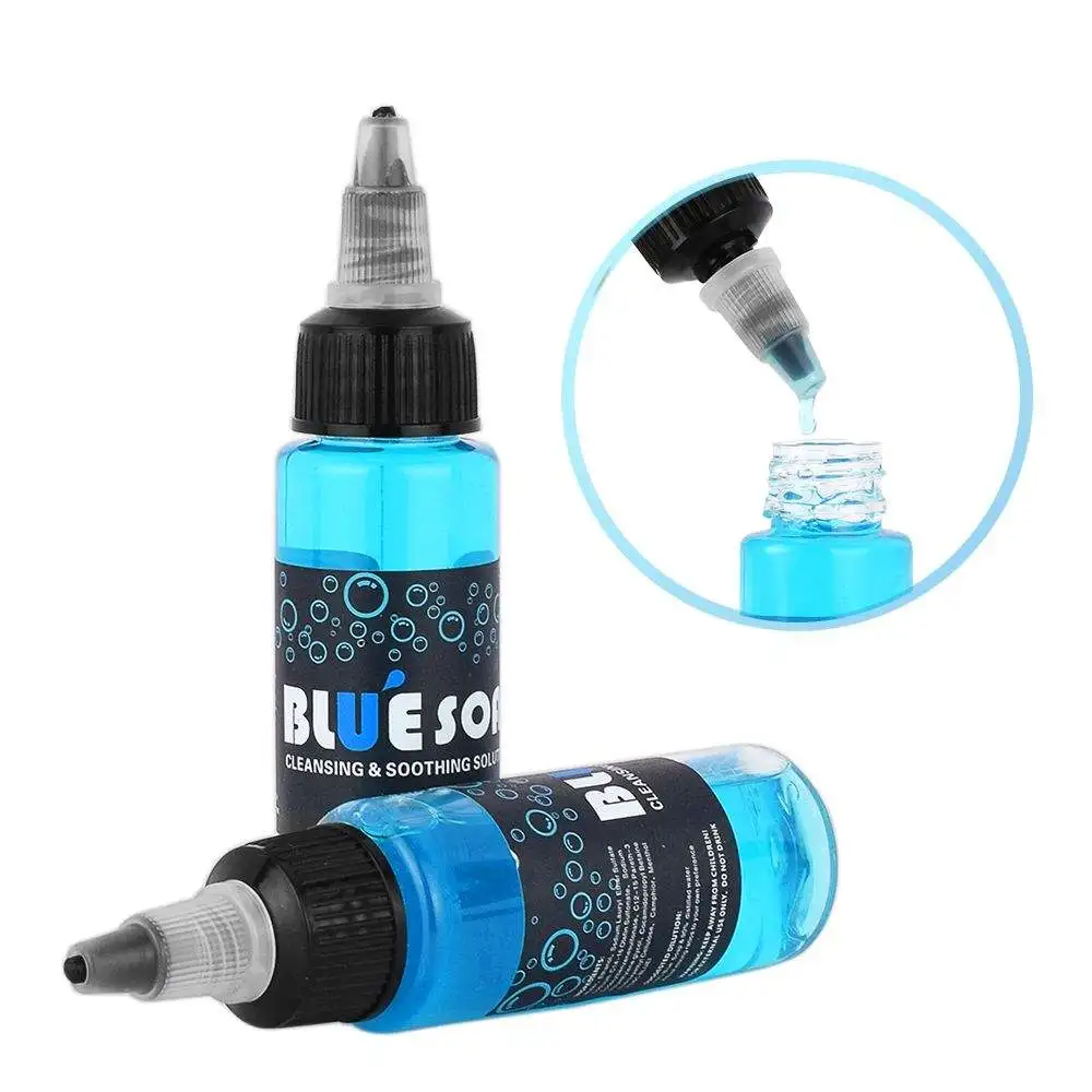 40ml body art accessories blue soap green algae tattoo cleanser cyanobacteria tattoo ink clean