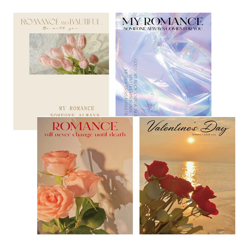 Новинка лидер продаж Красивая пластиковая Яркая Цветная Высококачественная оригинальная упаковочная бумага с романтичным цветочным