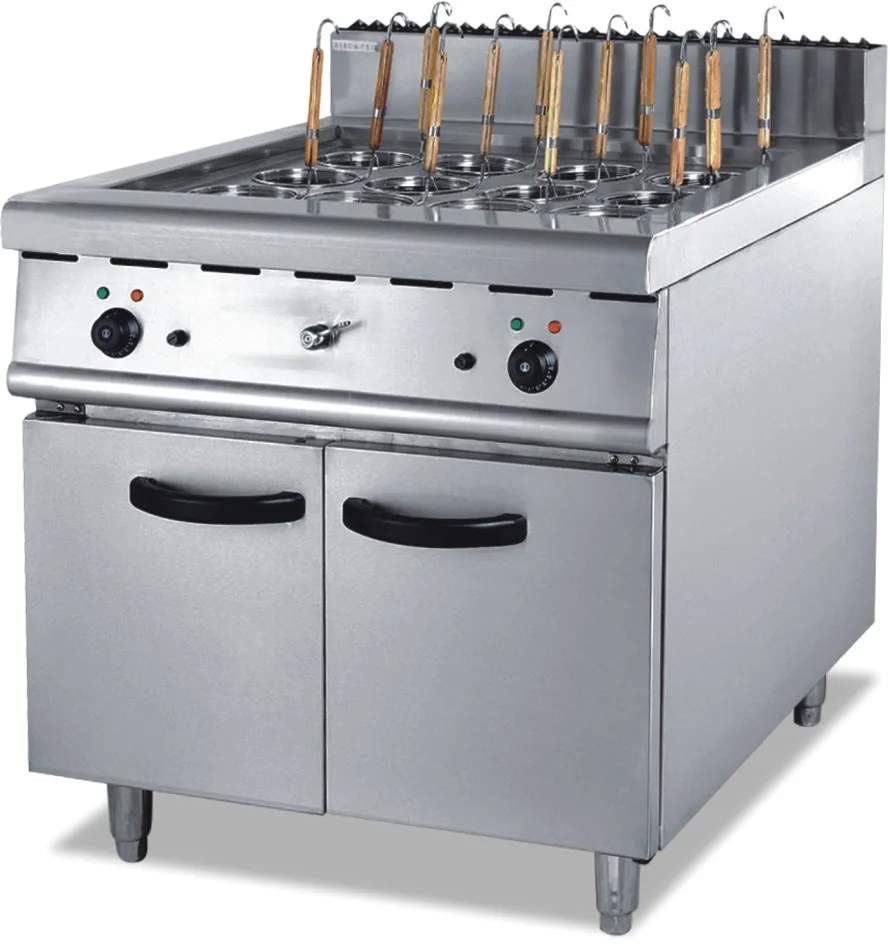 Stainless Steel Induction Kitchen Cabinet Type Commercial Cabinet Type 4-Plate Electric Cooker With Electric oven