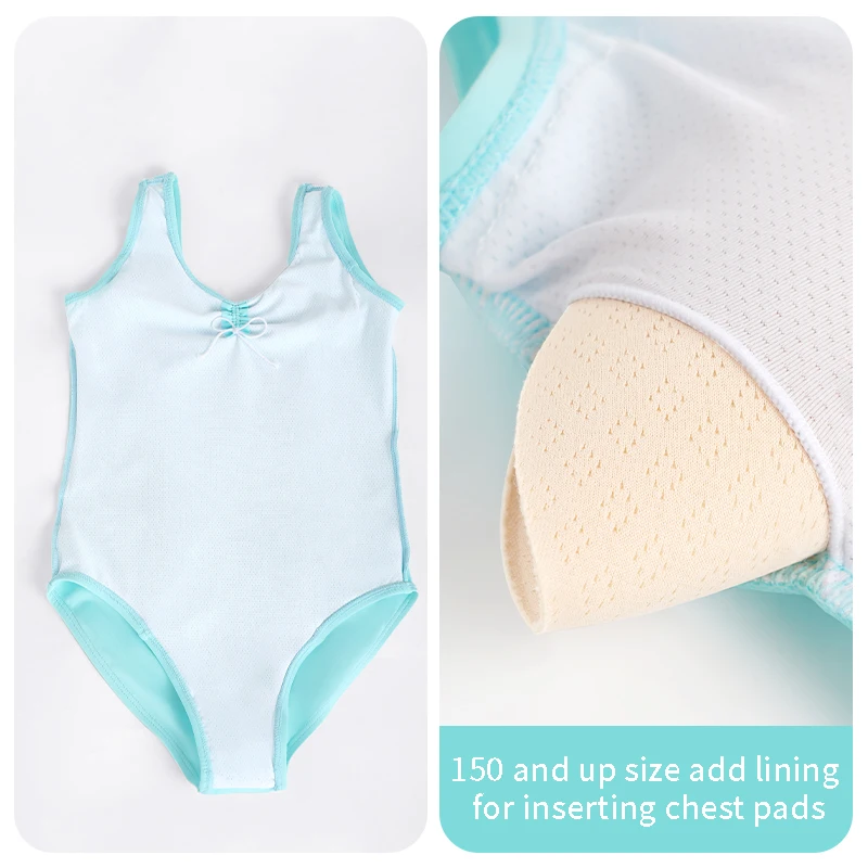 Children Nylon Vest Ballet Leotard Girls Basic Dance Gymnastics Bodysuit