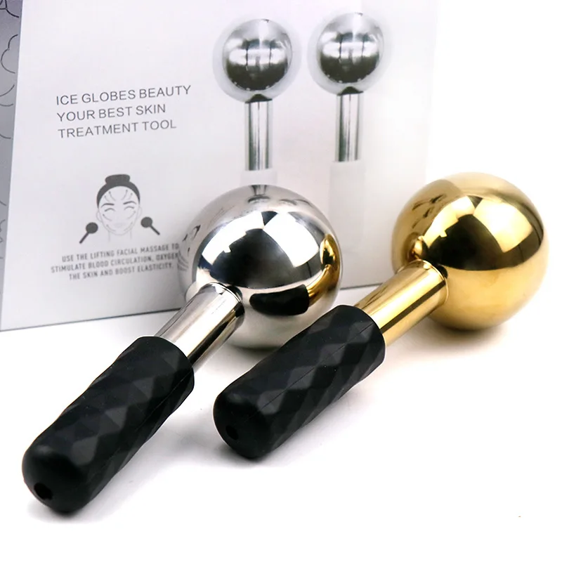 Facial Ice Globe 2PC Facial Roller for Cold or Hot Skin Massagers for Face and Eye Rollers Home Use