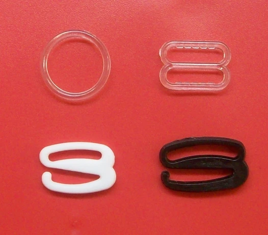 Bra strap accessory plastic transparent bra ring and slider