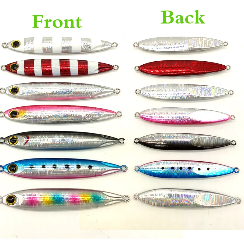 Оптовая продажа, свинцовый металлический джиг, приманка для джиггинга с медленным шагом, светящаяся рыболовная приманка, снасть для морской воды, лодки
