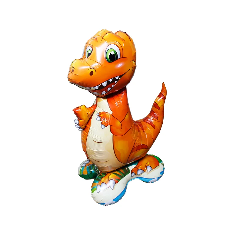Wholesale Crocodile Large Automatic Sealing Standing Up Animal Foil Balloon Dinosaur Birthday Balloons for Party Decoration