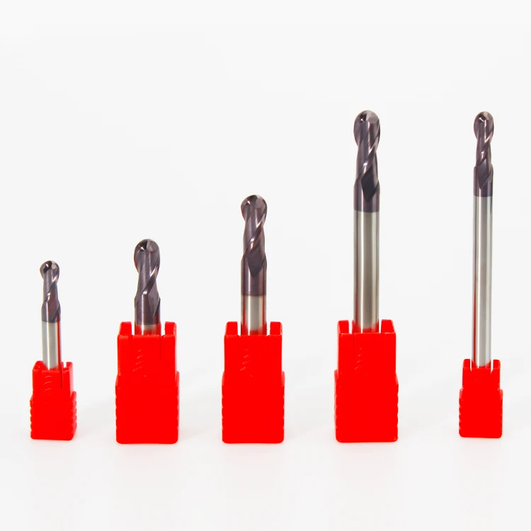 SUP HRC55 2F high speed handle carbide ball nose end mill milling cutter
