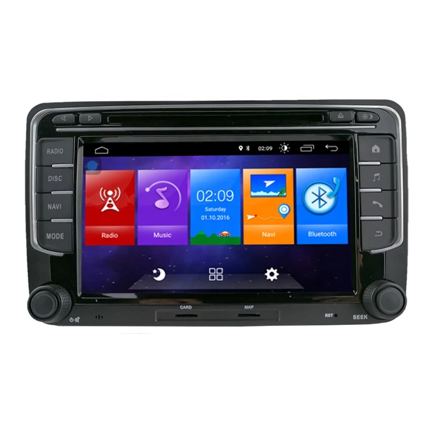 Новый дизайн двойной 2 Din 7 дюймов Android 10 автомобильный DVD-стерео плеер GPS-радио для VW Golf Jetta Passat