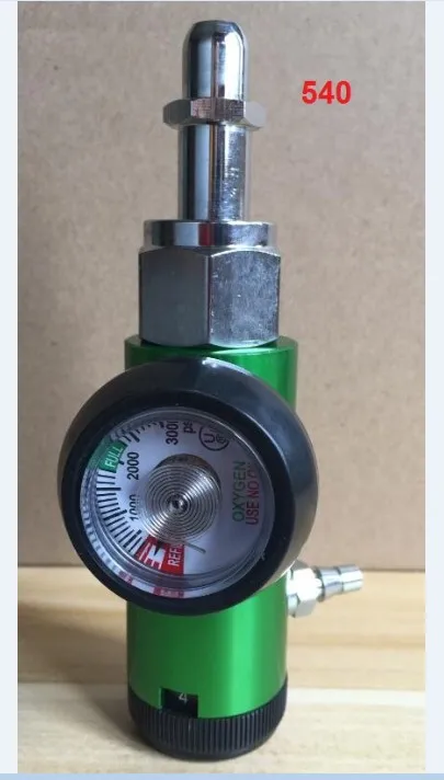 CGA540 Oxygen Flow Regulator With Pressure Gauge For Oxygen Cylinder And Ozone Generator