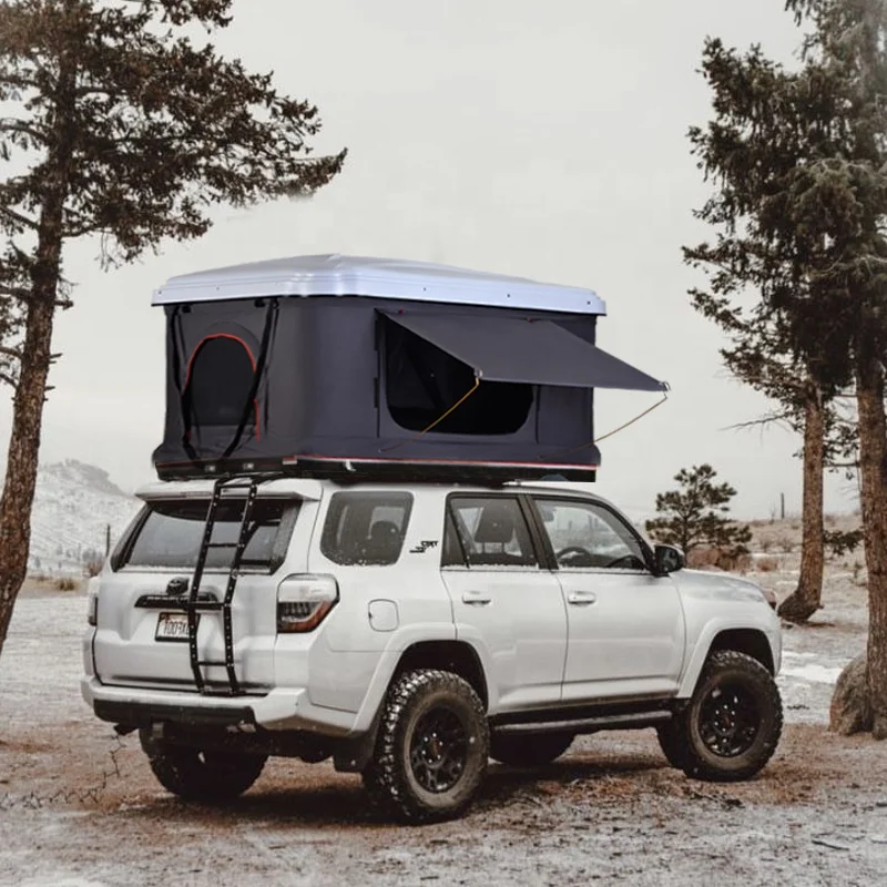 Great headroom  3s Hydraulic strut quick opening folding rooftop aluminum hard shell top roof tent for SUV