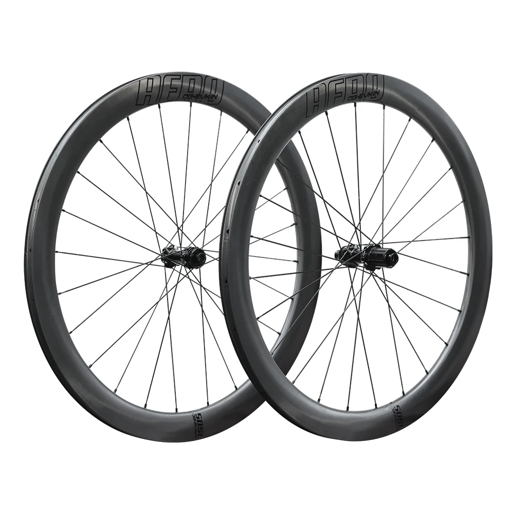 og-evkin RW-D50SL Carbon Wheels 700C Disc Brake 6-bolt/Center-Lock Clincher/Tubeless 45mm Depth Wheel Road Bike  Wheelset