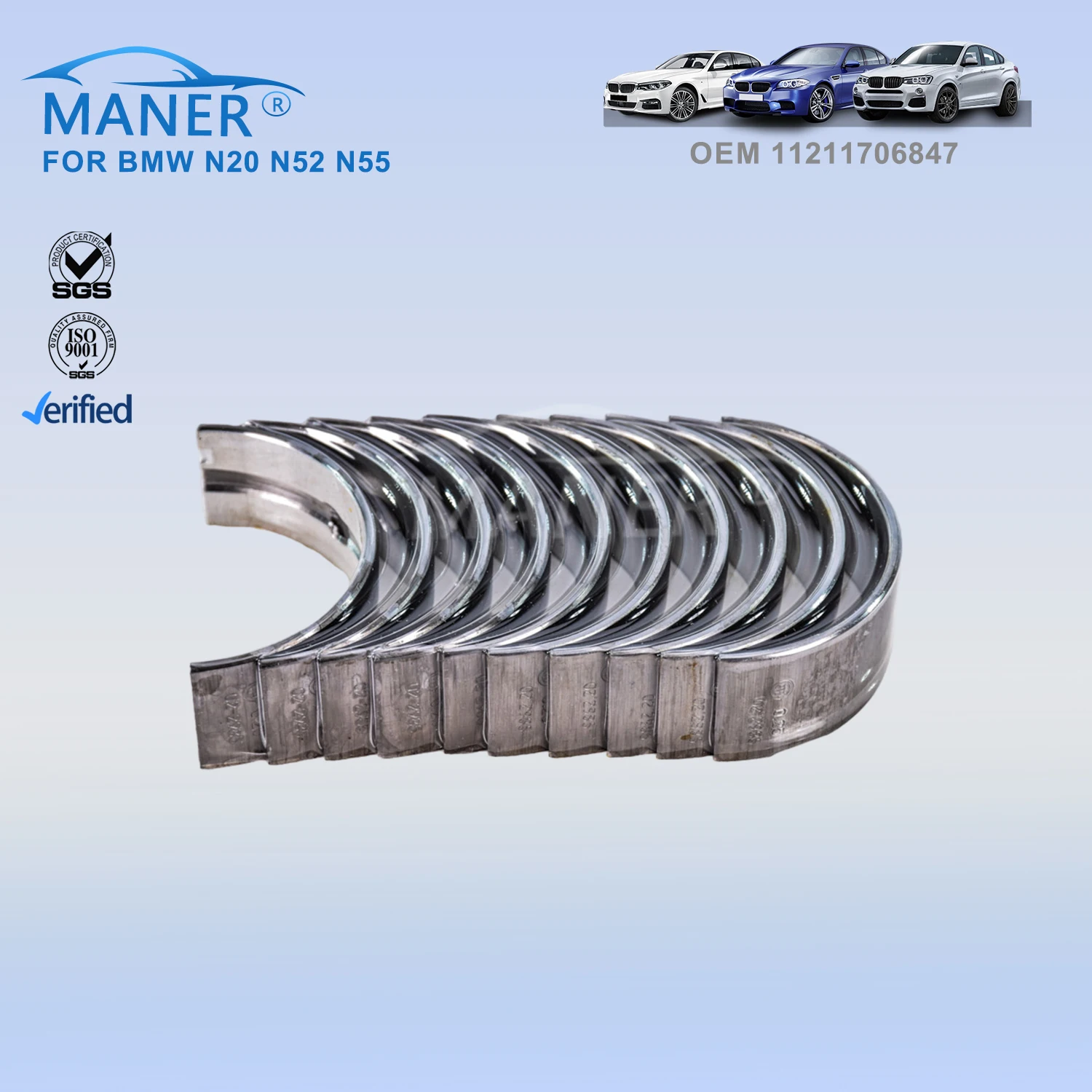 11211706847 Crankshaft main bearing FOR bmw 1 3 Compact Convertible Coupe AUTO PART MANER