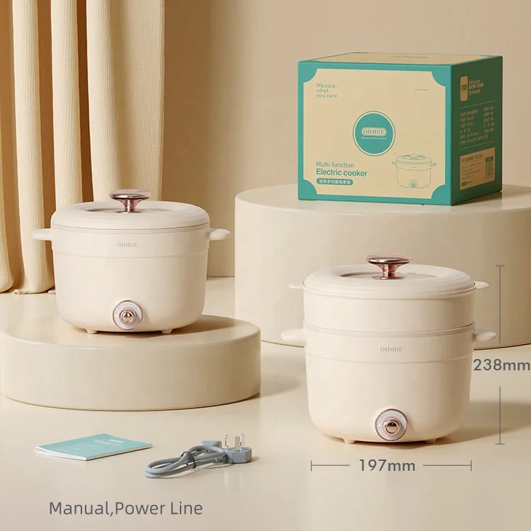 Beige 700W electric porridge cooker