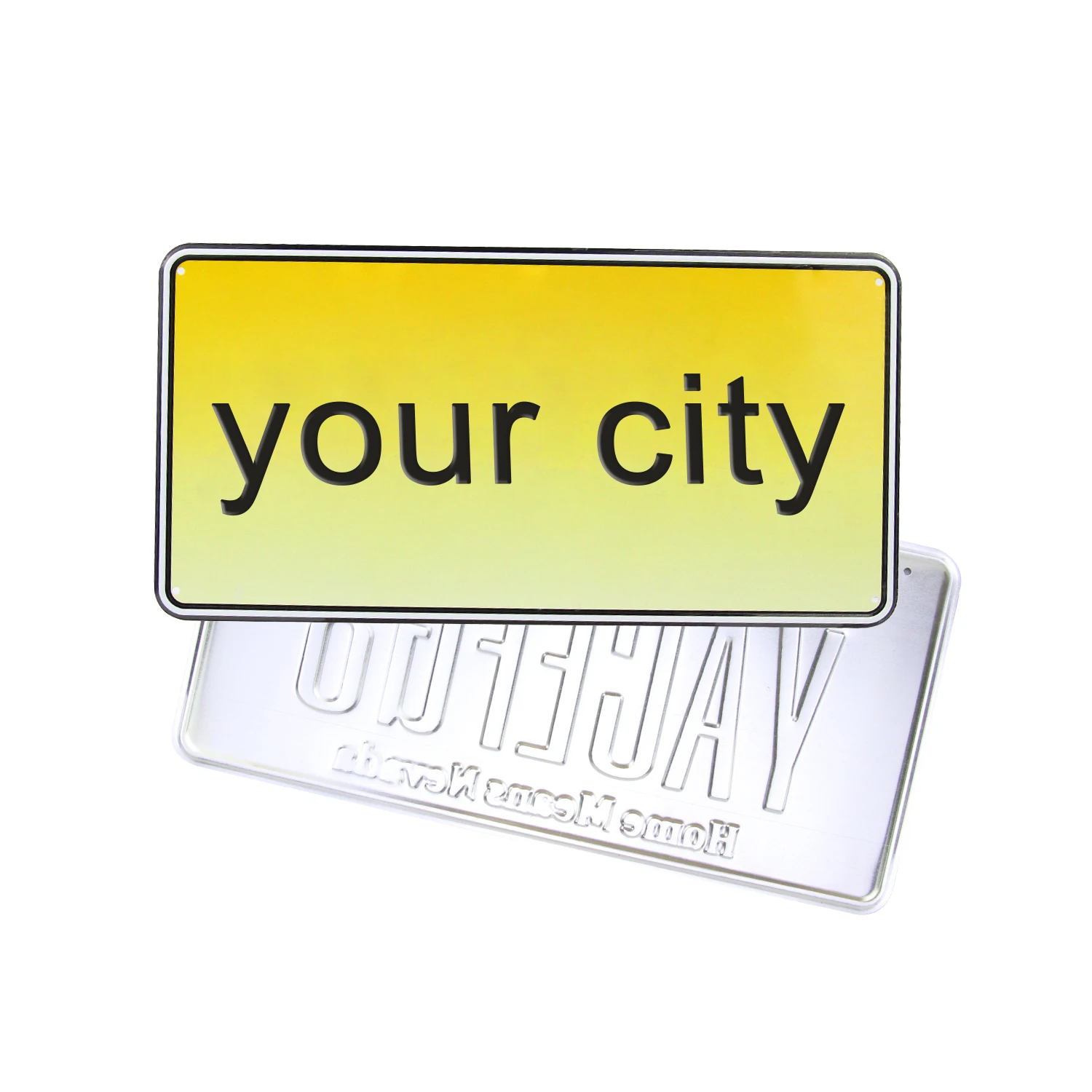 America Europe Vehicles license plate Accessories Embossed Custom logo Decorative car plates with Reflective Number Plates