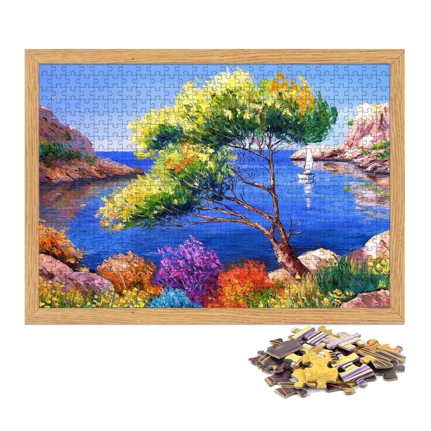 Custom Personalized 1000 Piece Jigsaw Puzzle Cardboard Paper 100 500 1000 2000 Pieces Jigsaw Puzzles