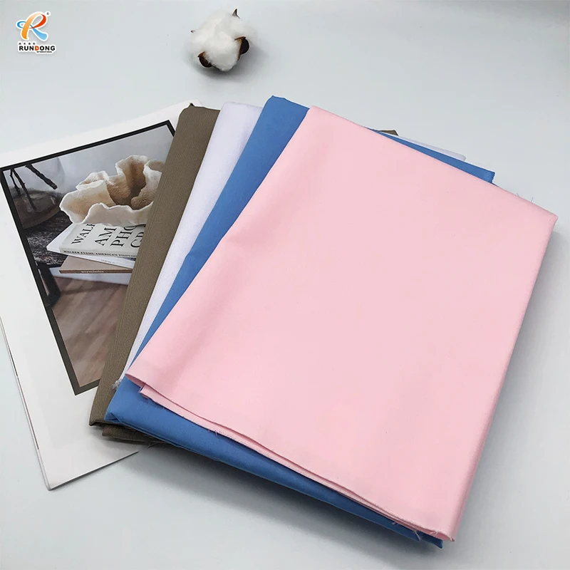 Rundong  stock lot   Quality New Fashion Textiles Design Thick Polyester Cotton Fabric