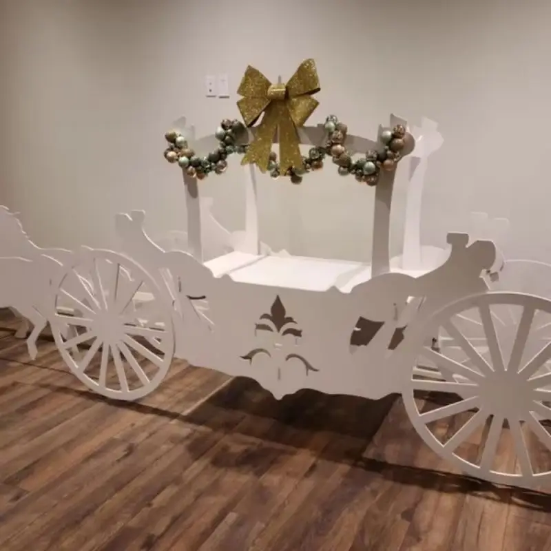 Customized collapsible candy car Flower Candy Carts With Wheels For Wedding Children Christmas Decoration dessert candy bar cart