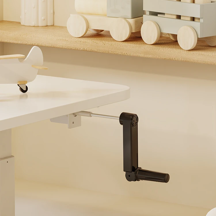 Manual Sit To Stand Office Metal Gaming Desk Strong Adjustable Height Lift Modern Up Wooden Computer Study Table For Adult