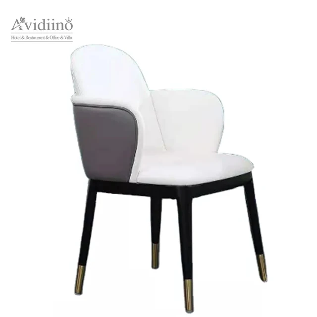 Lounge Chair Room Chair customized upholstered classic dining chair with titanium feet Hotel reception waiting furniture
