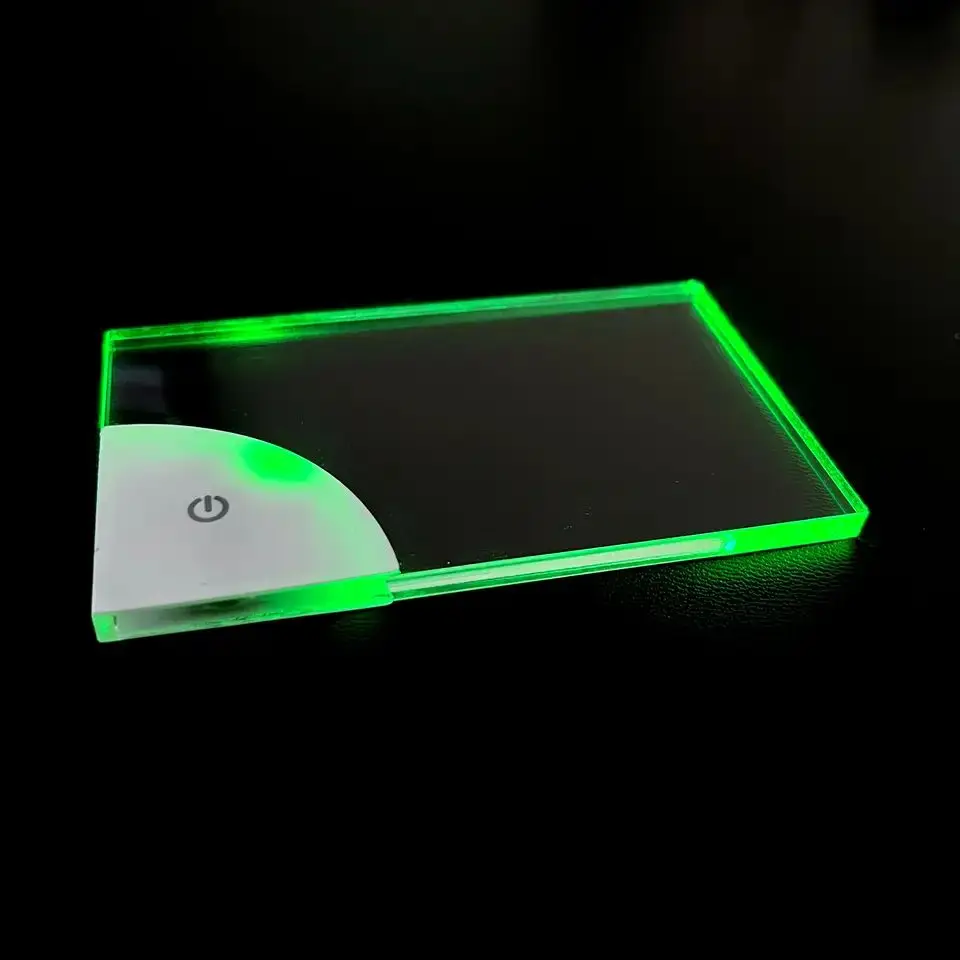 New Product Flashing Glowing Led Customized Light Up Name Card Advertising Acrylic led luminous business card for  Exhibition