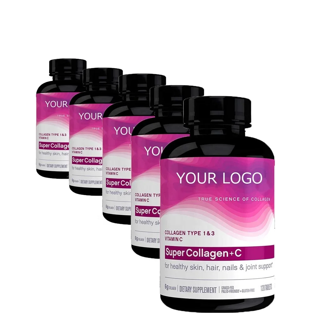 Marine Collagen Type 1& 3  Protein Capsule Pills For Skin Whitening Anti Aging Supplement