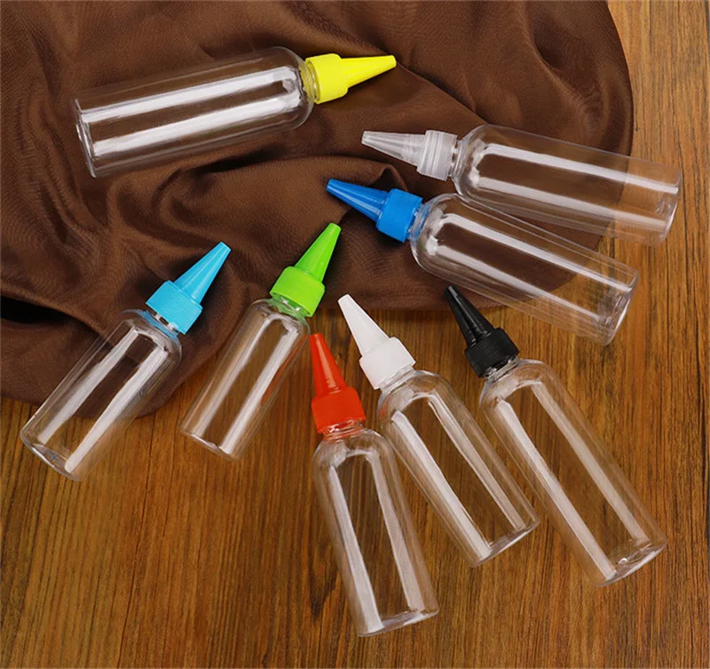 New Arrival Recyclable  30ml Empty Plastic Tattoo Ink Pigment Bottle Airbrush Paint Bottle Dropper Twist Bottles